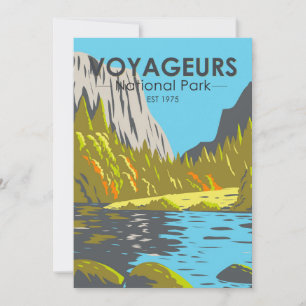 Cartes Pour Fêtes Annuelles Parc national des Voyageurs Minnesota Vintage