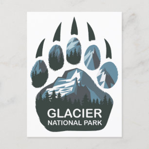 Cartes Pour Fêtes Annuelles Parc national du Glacier Bear Paw