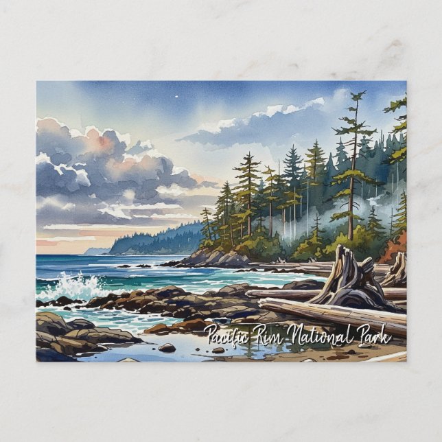 Cartes Pour Fêtes Annuelles Parc national Pacific Rim Canada Voyage (Devant)
