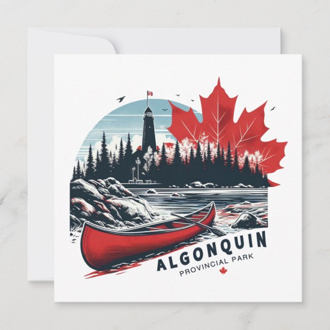 Cartes Pour Fêtes Annuelles Parc provincial Algonquin (Devant)