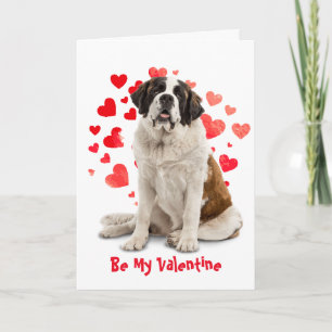 Cartes Pour Fêtes Annuelles Parce que j'ai mal vous aimer Saint Bernard Chien 