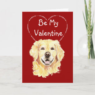 Cartes Pour Fêtes Annuelles Parce que j'ai mal vous aimez Golden Retriever Val
