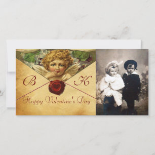 CARTES POUR FÊTES ANNUELLES PARCHEMENT DE SCELLULAIRE DE CIRE DU COEUR D'ANGE
