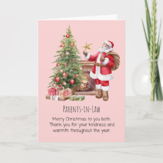 Cartes Pour Fêtes Annuelles Parents in Law Christmas Folded Holiday Card