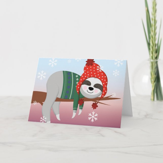 Cartes Pour Fêtes Annuelles paresse de noël drôle (Devant)