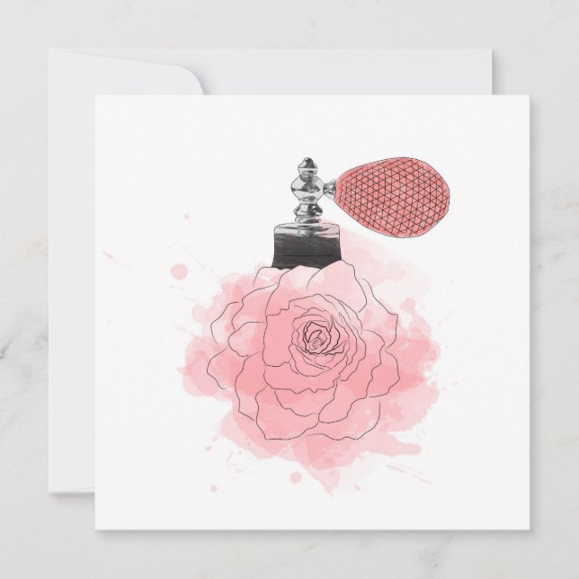 Cartes Pour Fêtes Annuelles Parfum rose (Devant)