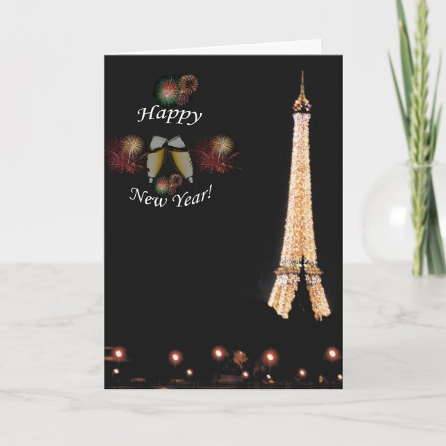 Cartes Pour Fêtes Annuelles Paris : Accueil du Nouvel An. (Devant)