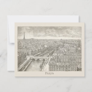 Cartes Pour Fêtes Annuelles Paris Vintage France Tour Eiffel IMPRIMABLE