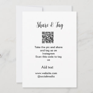 Cartes Pour Fêtes Annuelles Partager et marquer sur Instagram scan QR ajouter 