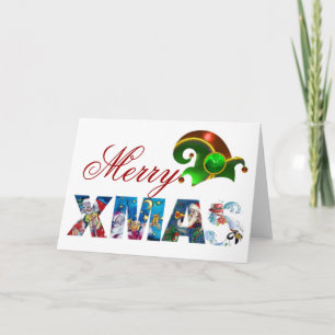 CARTES POUR FÊTES ANNUELLES PARTI MUSICAL PÈRE NOËL XMAS