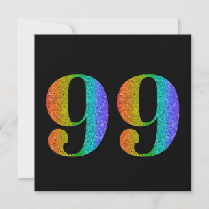Cartes Pour Fêtes Annuelles Parties scintillant 99e anniversaire Parties scint