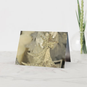 Cartes Pour Fêtes Annuelles Parties scintillant argent ornement de Noël