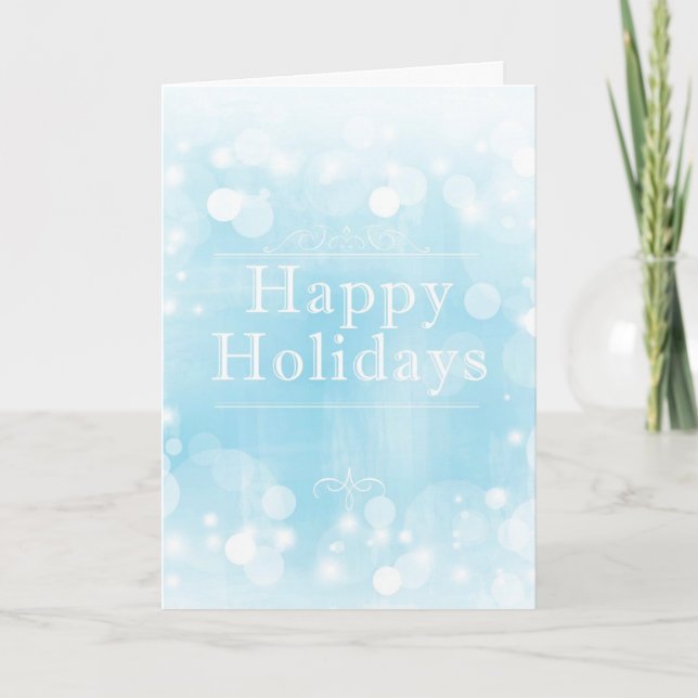 Cartes Pour Fêtes Annuelles Parties scintillant blanche brillante sur Arrière  (Devant)