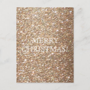Cartes Pour Fêtes Annuelles Parties scintillant d'or Joyeux Noël Glamor Light 
