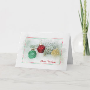 Cartes Pour Fêtes Annuelles parties scintillant ornements de Noël et pin dans 