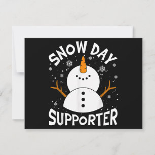 Cartes Pour Fêtes Annuelles Partisan de journée de neige Flocon Drôle Professe