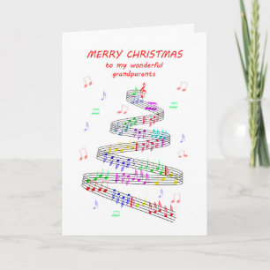 Cartes Pour Fêtes Annuelles Partitions de musique de Noël pour grands-parents