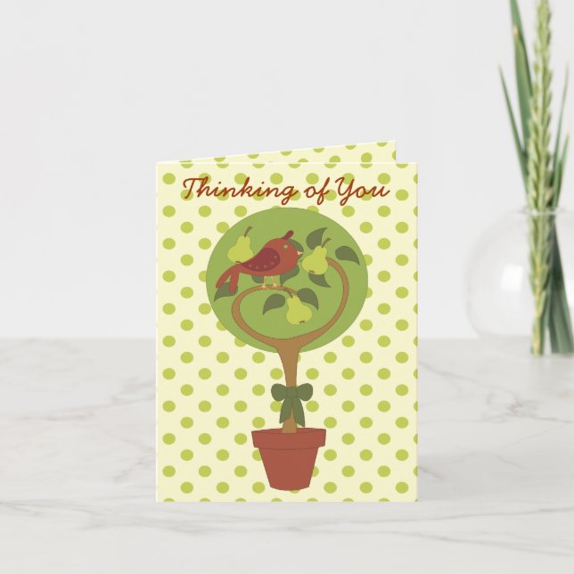 Cartes Pour Fêtes Annuelles Partridge dans un arbre à poires (Devant)