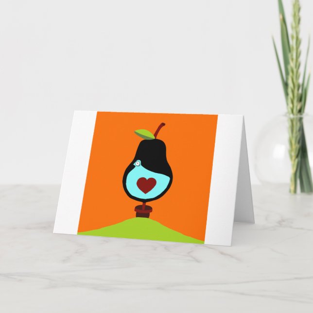 Cartes Pour Fêtes Annuelles Partridge dans un arbre à poires (Devant)