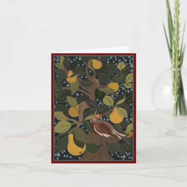 Cartes Pour Fêtes Annuelles Partridge Dans Une Pear Tree Christmas Card (Devant)