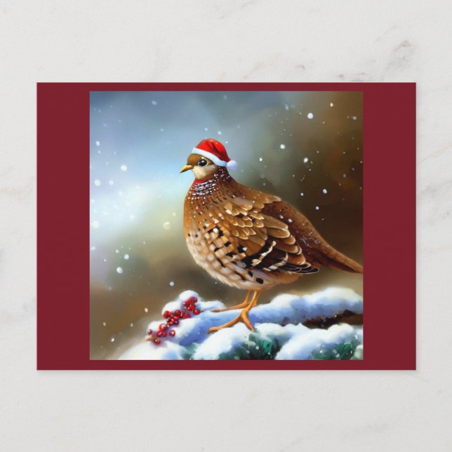Cartes Pour Fêtes Annuelles Partridge de Noël 2 (Devant)