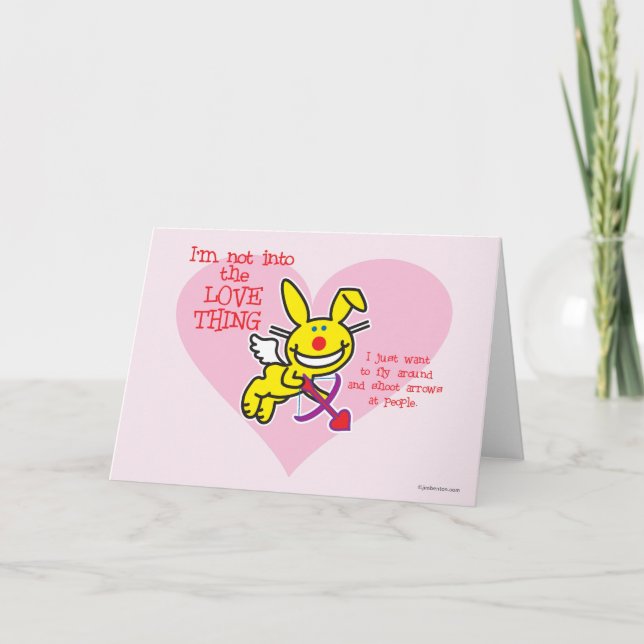 Cartes Pour Fêtes Annuelles Pas Dans L'Amour (Devant)