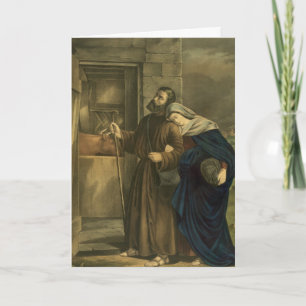 Cartes Pour Fêtes Annuelles Pas de chambre à l'Inn, A Vintage Christmas Card