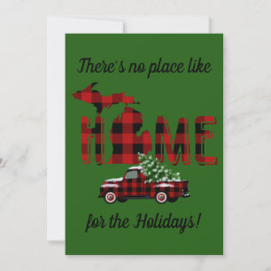 Cartes Pour Fêtes Annuelles Pas de place comme chez soi   Michigan Buffalo Pla