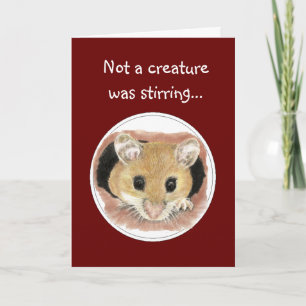Cartes Pour Fêtes Annuelles Pas une créature remuait la souris de Noël