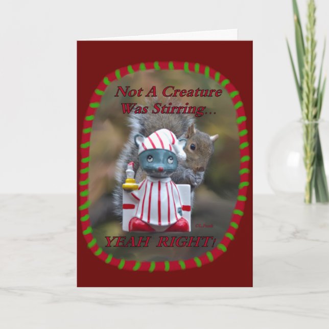 Cartes Pour Fêtes Annuelles Pas une créature remuait… OUAIS JUSTE ! (Devant)