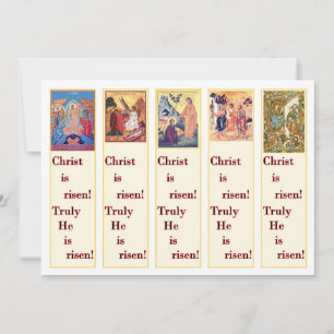 Cartes Pour Fêtes Annuelles Pascha (Pâques orthodoxes) ensemble de signets déc