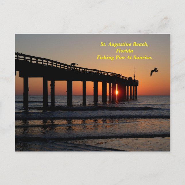 Cartes Pour Fêtes Annuelles Passerelle de pêche St Augustine Beach (Devant)