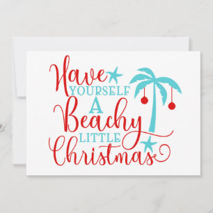 Cartes Pour Fêtes Annuelles Passez un Noël Peu Rieur au Bord de la Plage