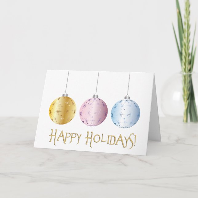 Cartes Pour Fêtes Annuelles Pastel Happy Holidays (Devant)
