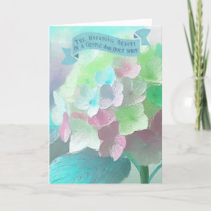 Cartes Pour Fêtes Annuelles Pastel Orthensia Fleur Peinte, Fête des Mères Vers