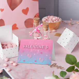 Cartes Pour Fêtes Annuelles Pastel Pink Scribble Hearts Heureuse Sainte-Valent