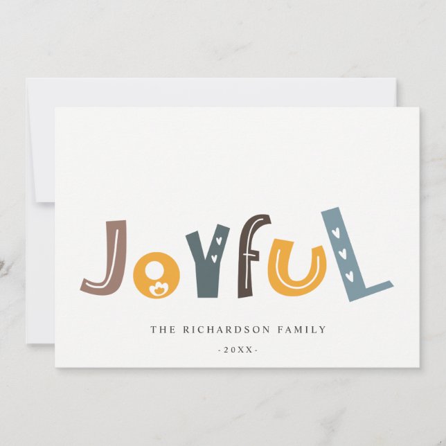 Cartes Pour Fêtes Annuelles Pastel Scandi Jaune Gris Texte Joyeux Noël (Devant)