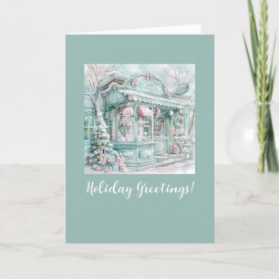 Cartes Pour Fêtes Annuelles Pastels Vintage Holiday Card