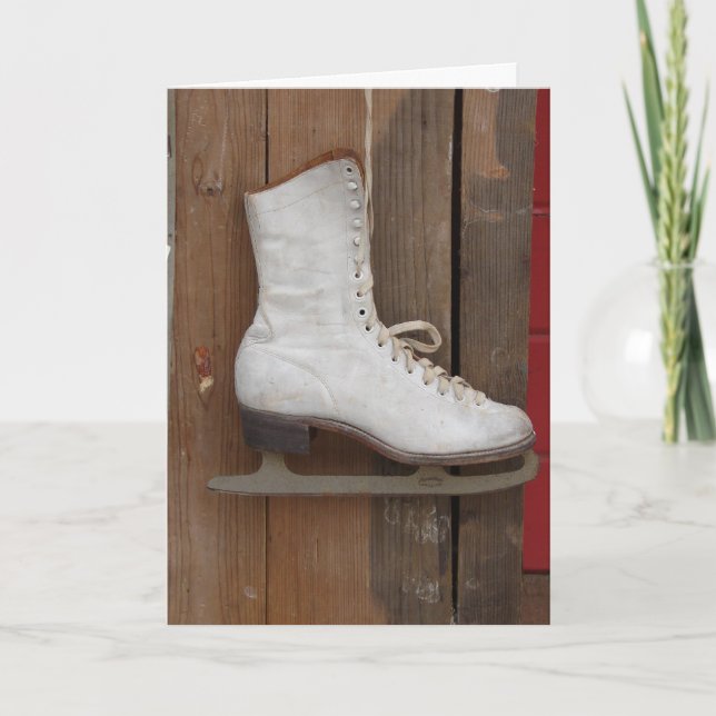Cartes Pour Fêtes Annuelles Patinage sur glace, Noël (Devant)