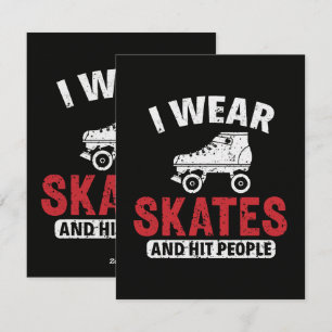Cartes Pour Fêtes Annuelles Patineur de Roller Derby