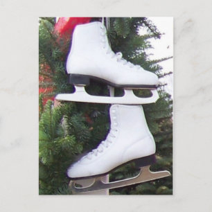 Cartes Pour Fêtes Annuelles Patins de glace de vacances