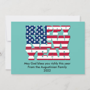 Cartes Pour Fêtes Annuelles Patriotique Christian HEUREUX NOUVELLE ANNÉE