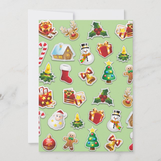 Cartes Pour Fêtes Annuelles Patters de Noël (Devant)