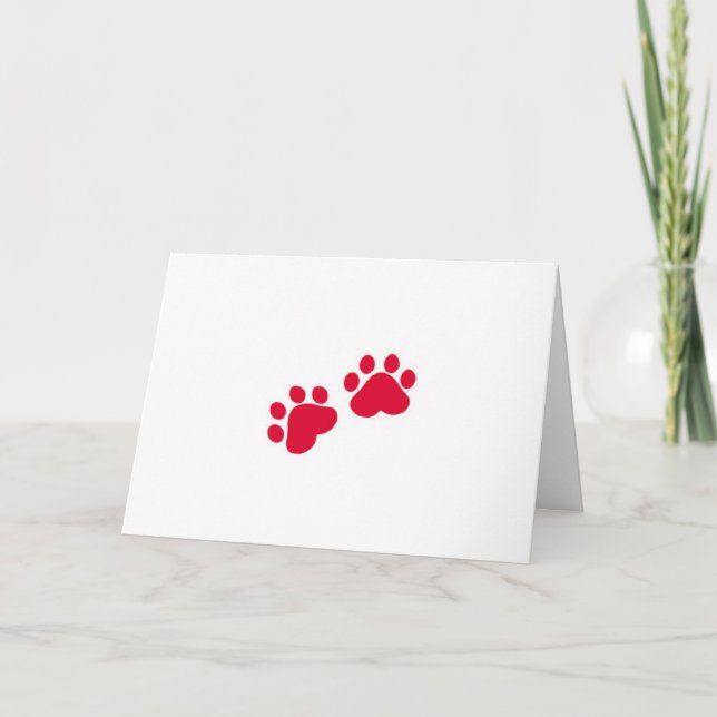 Cartes Pour Fêtes Annuelles Pattes de chat de Noël (Devant)