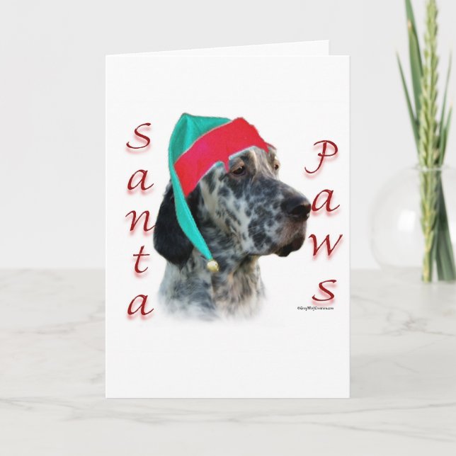Cartes Pour Fêtes Annuelles Pattes de Père Noël de poseur anglais (Devant)