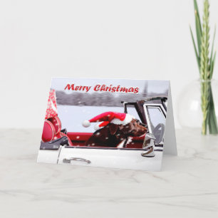 Cartes Pour Fêtes Annuelles Pattes de Père Noël sur une mission !