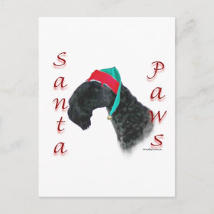 Cartes Pour Fêtes Annuelles Pattes Père Noël Kerry Blue Terrier