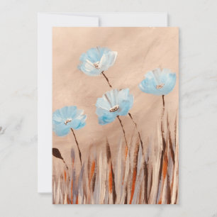 Cartes Pour Fêtes Annuelles Pavot bleu dans l'herbe