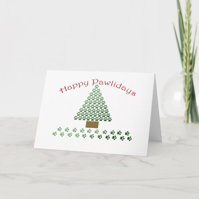 Cartes Pour Fêtes Annuelles pawlidays heureux copy1 (Devant)