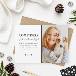 Cartes Pour Fêtes Annuelles Pawsitively Unforgettable Year New Puppy Photo